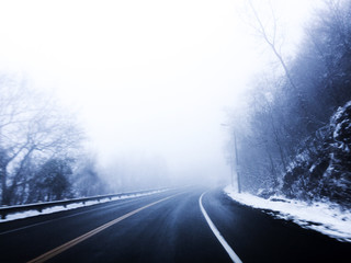 foggy road