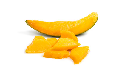 Naklejka na ściany i meble slices of ripe mango