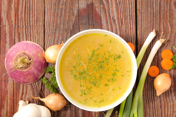 broth with ingredient