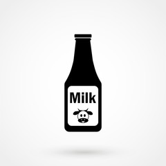 milk bottle icon , vector illustration