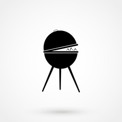 grill icon symbol design BBQ sign illustration.