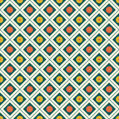Floral mosaic pattern