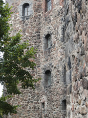 fragment of old city stone wall