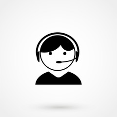 Telephonist Icon Vector.