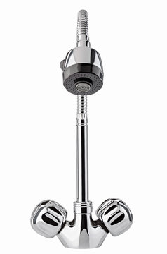 The water tap, faucet for the bathroom and kitchen mixer, isolat