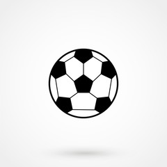 soccer ball icon or sign, vector illustration