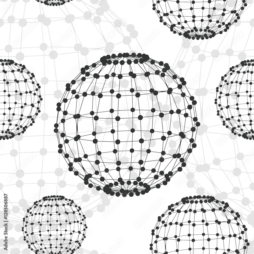 Poster abstract creative concept vector pattern background of geometric shapes the lines connected to point