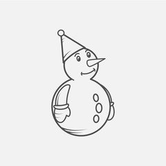 snowmen isolated on white background