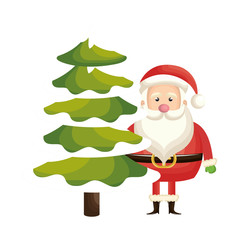 merry christmas tree celebration vector illustration design