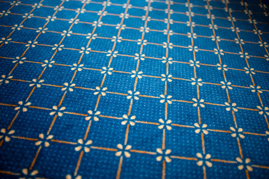 Blue Carpet With A Pattern