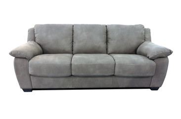 Grey sofa furniture isolated on white