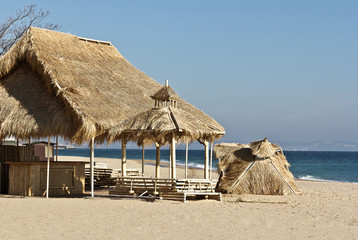A beach hut on the Bulgarian beach