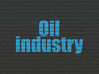 Industry concept: Oil Industry on wall background