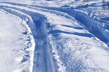 Background. Winter landscape. The texture of the snow