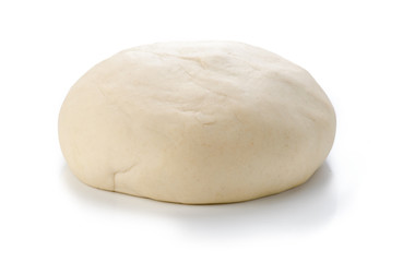 Fototapeta na wymiar Ball of raw dough isolated on white background