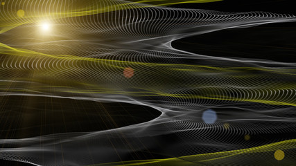 Futuristic eco wave background design with lights