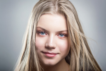 Portrait of a young beautiful girl