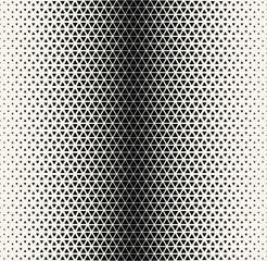 Abstract geometric black and white graphic design print halftone triangle pattern