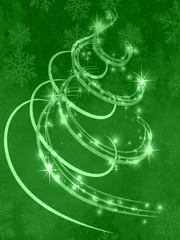 Christmas background with magic tree