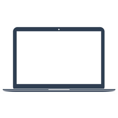 Laptop outline icon isolated on the white background. Stock vector illustration eps10. Pixel perfect.