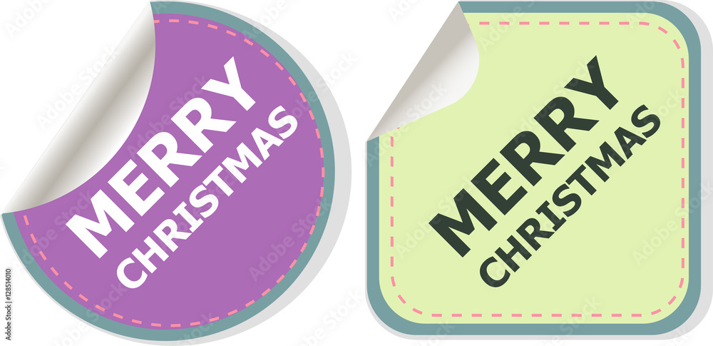 Aufkleber merry christmas web icon. creative concept vector background for web and mobile applications, happy 