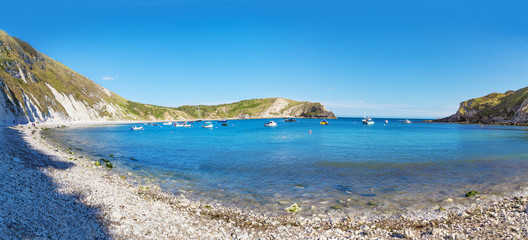 Obraz premium Lulworth Cove Atlantic ocean, Dorchester, England,