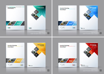 Business vector set. Brochure template layout, cover design annu