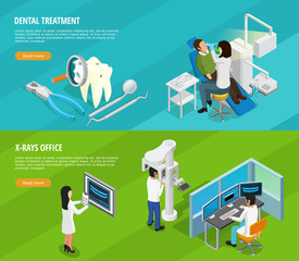 Dental Isometric Horizontal Banners