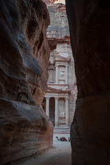 The end of the Siq passageway to the Treasury of Indiana Jones fame, Petra, Jordan