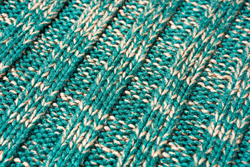 Green wool fabric texture detail