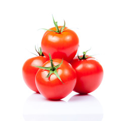 Tomato vegetables isolated on white background
