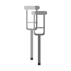 Crutches icon. Medical health care hospital and emergency theme. Isolated design. Vector illustration