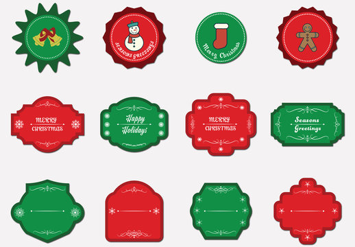 12 Christmas Tag Icons
