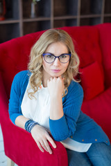 Obraz premium beautiful girl in the studio