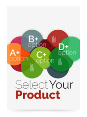 Business flyer circle abstract background