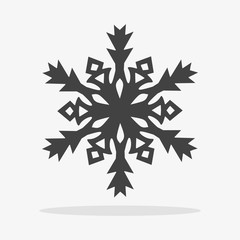 snowflake icon vector Christmas flat