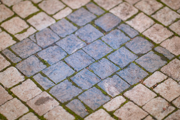 Background with the image of a stone pavement