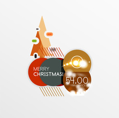 Christmas or New Year promo labels and stickers