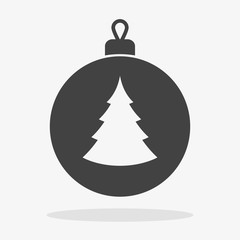 Christmas ball with tree