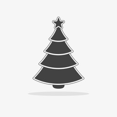 Christmas tree Icon flat vector