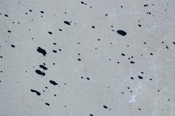 Black spots on a concrete wall