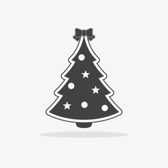 Christmas tree Icon flat vector