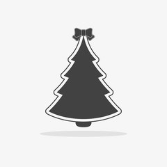 Christmas tree Icon flat vector