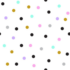 Confetti, geometric seamless pattern background.