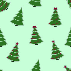 Christmas tree pattern vector