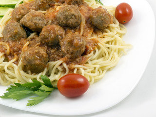 Spaghetti with meatballs