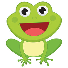 Vector Illustration Of Cartoon Frog