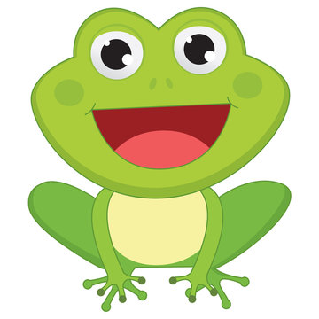 Vector Illustration Of Cartoon Frog