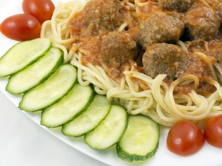 Spaghetti with meatballs