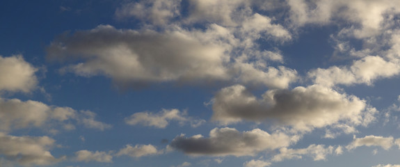 blauer Himmel mit Wolken Panorama